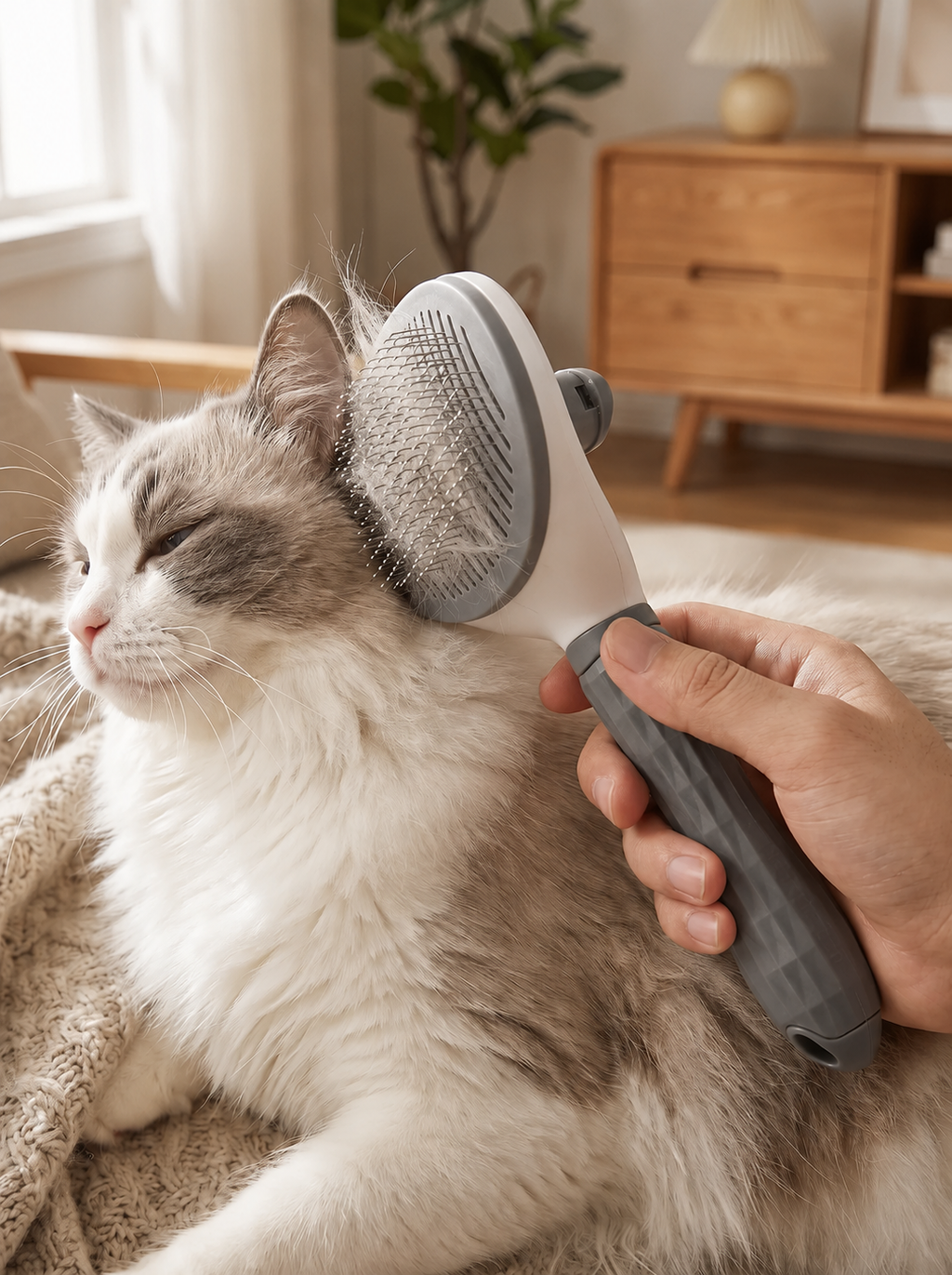 One-Click Pet Hair Removal Comb
